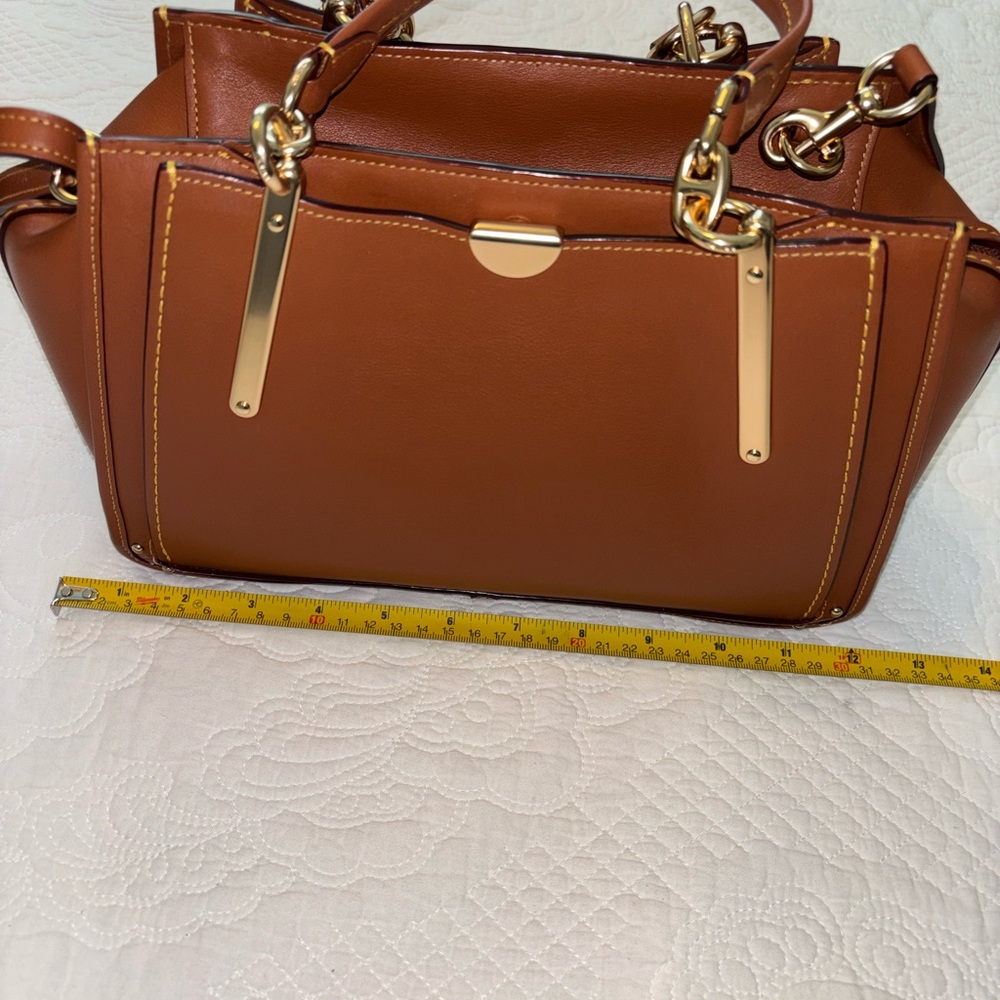 Coach Dreamer Brown Leather Satchel with Gold Hardware - Picture 2 of 8